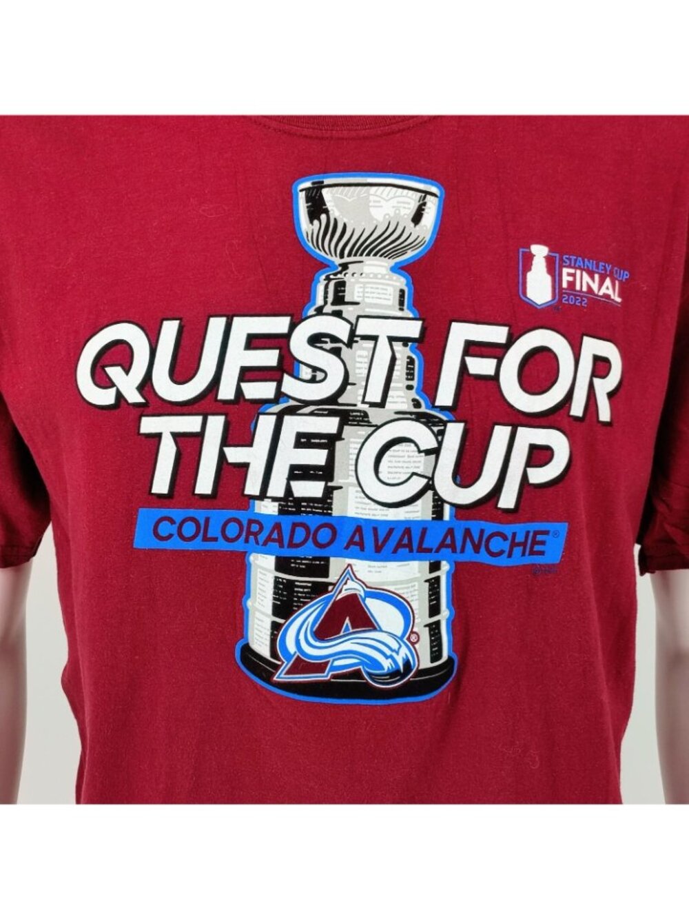 Fanatics Colorado Avalanche Stanley Cup Final 2022 Red Graphic T-Shirt (XL) - Picture 2 of 9